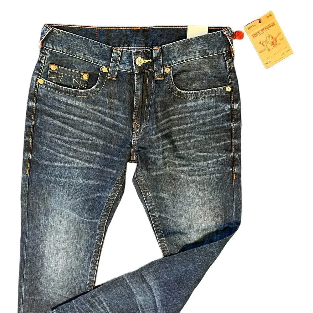 True Religion Skinny Blue Denim Jean Size 33 NWT
